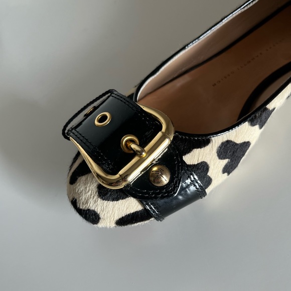 Giuseppe Zanotti Ponyhair Leopard Print Ballet Flats - Picture 8 of 15